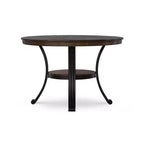 Round Dining Table - MDF Top with Powder-Coated Metal Frame, Seats 4