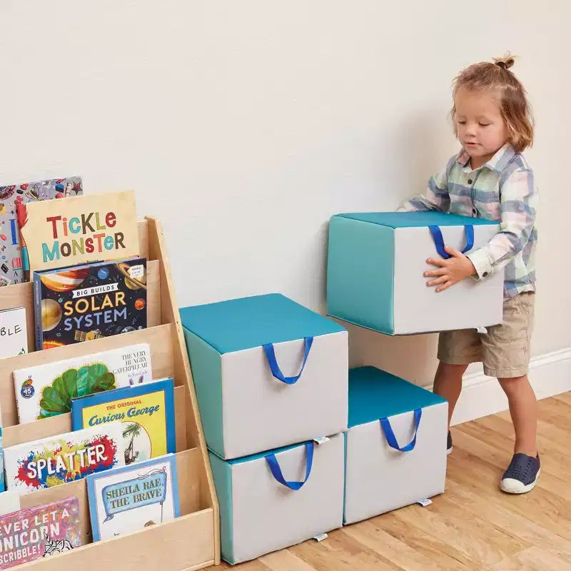 Children's Foam Cozy Cube Seats 4-Pack - Flexible Classroom and Playroom Seating