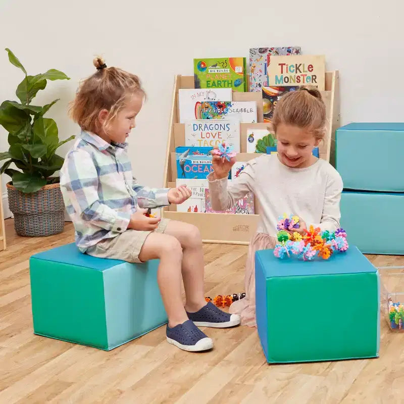 Children's Foam Cozy Cube Seats 4-Pack - Flexible Classroom and Playroom Seating
