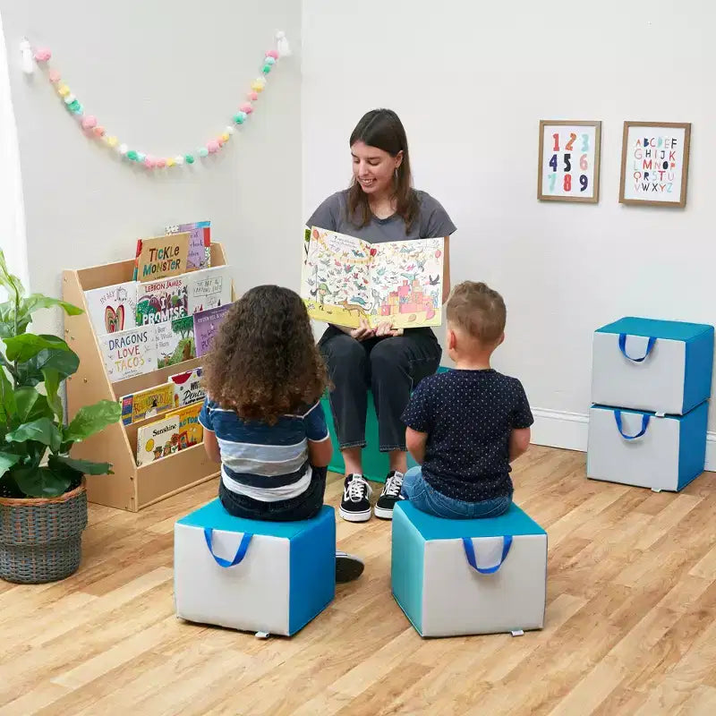 Children's Foam Cozy Cube Seats 4-Pack - Flexible Classroom and Playroom Seating