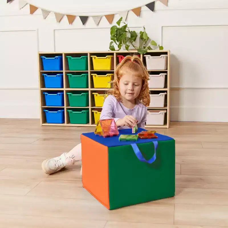 Children's Foam Cozy Cube Seats 4-Pack - Flexible Classroom and Playroom Seating
