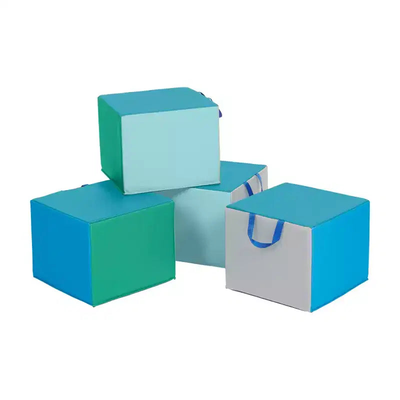 Children's Foam Cozy Cube Seats 4-Pack - Flexible Classroom and Playroom Seating