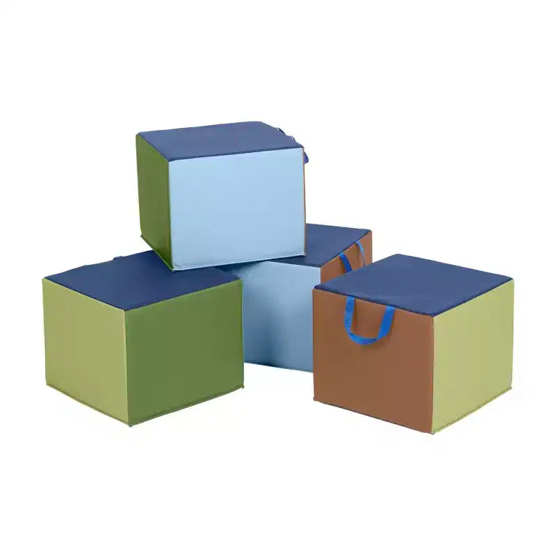 Children's Foam Cozy Cube Seats 4-Pack - Flexible Classroom and Playroom Seating