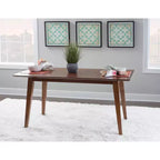 Clara Rectangular Dining Table - Rubberwood with Wood Veneer Top, Seats 6