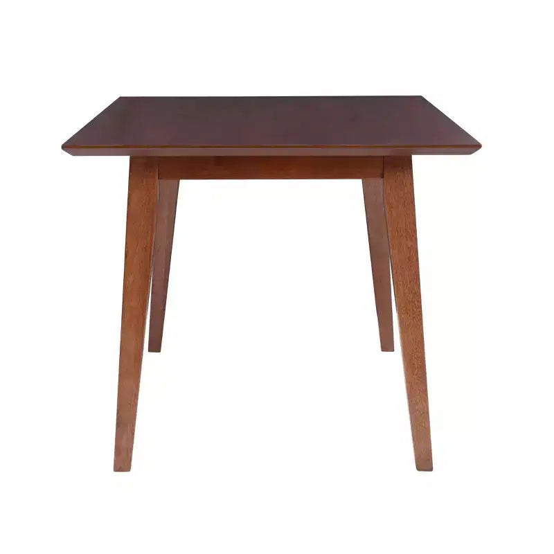 Clara Rectangular Dining Table - Rubberwood with Wood Veneer Top, Seats 6