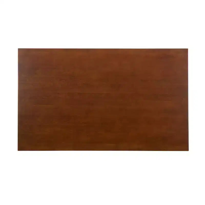 Clara Rectangular Dining Table - Rubberwood with Wood Veneer Top, Seats 6