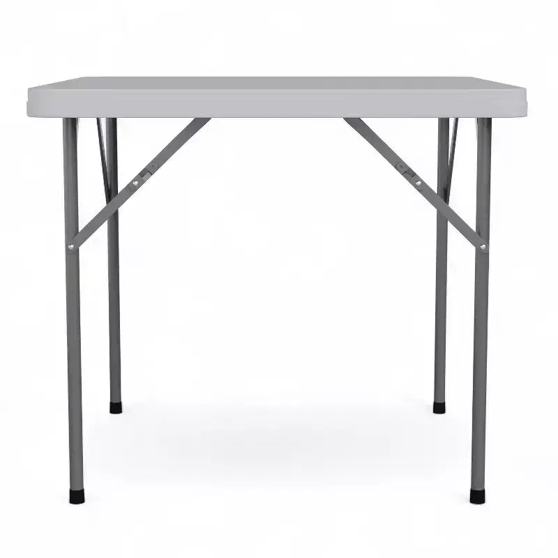 34.25" Square Plastic Folding Table with Carrying Handle - Granite White, 220 lb Capacity