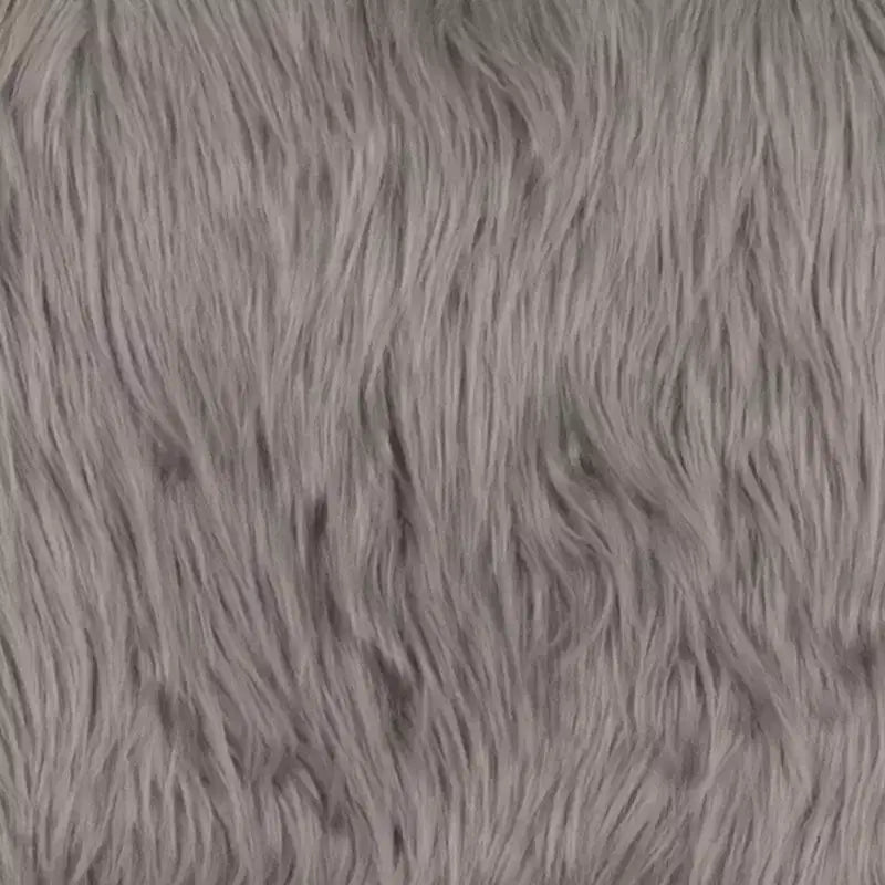 Shaggy Faux Fur Accent Chair with Beechwood Base - Retro Contemporary Style
