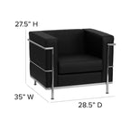 Contemporary LeatherSoft Chair with Double Bar Encasing Frame - 550 lb Capacity