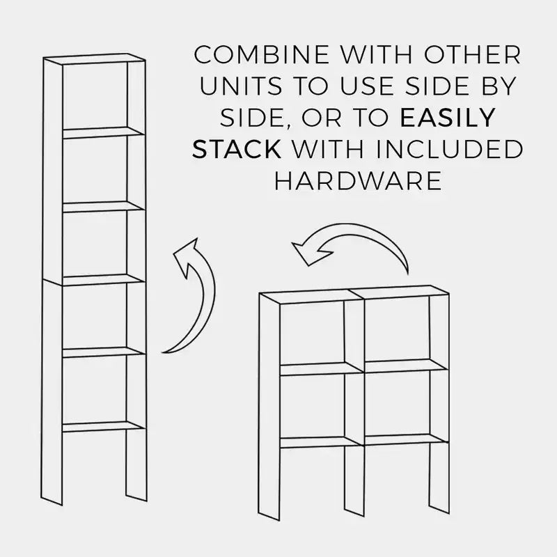 Stackable 2-Cube Storage Organizer - 31", Espresso, 2-Pack