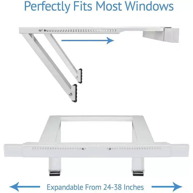 Universal Window Air Conditioner Support Bracket - Holds Up to 200 lbs, Adjustable 24"-38"