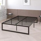 14" Twin Metal Platform Bed Frame with Steel Slat Support - No Box Spring Needed