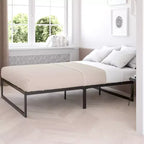 14" Twin Metal Platform Bed Frame with Steel Slat Support - No Box Spring Needed