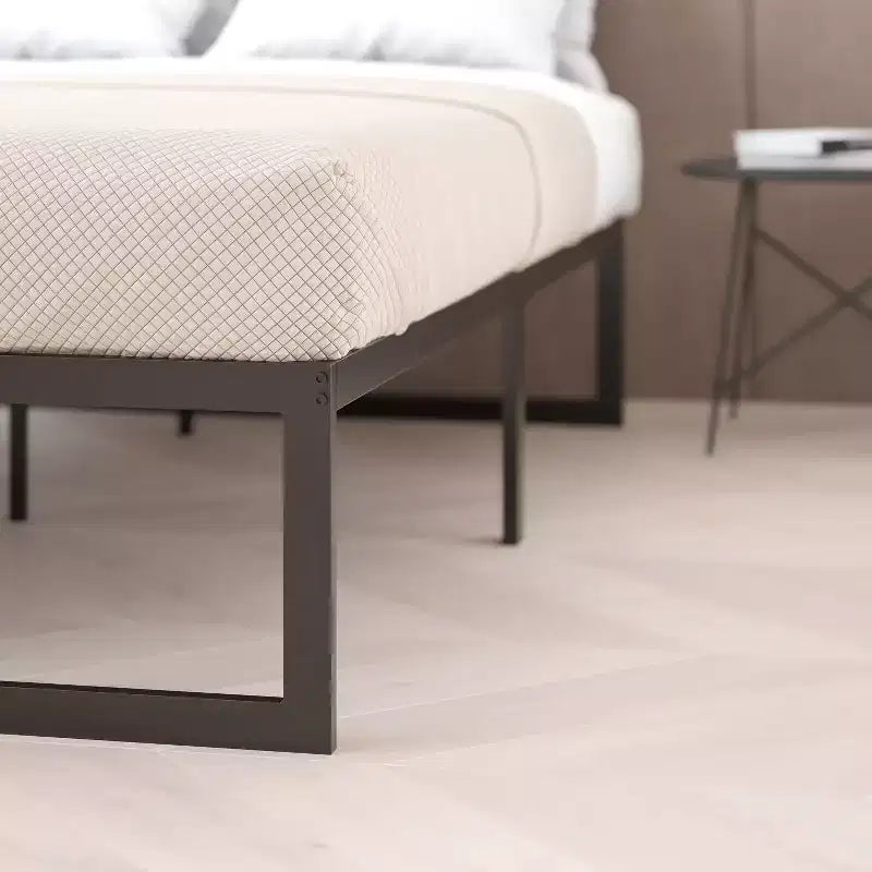 14" Twin Metal Platform Bed Frame with Steel Slat Support - No Box Spring Needed