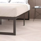 14" Twin Metal Platform Bed Frame with Steel Slat Support - No Box Spring Needed