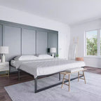 14" Twin Metal Platform Bed Frame with Steel Slat Support - No Box Spring Needed