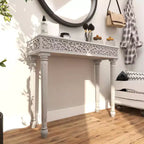 Farmhouse Mango Wood Console Table - 36"W x 30"H