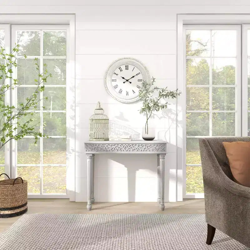 Farmhouse Mango Wood Console Table - 36"W x 30"H