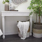 Farmhouse Mango Wood Console Table - 36"W x 30"H