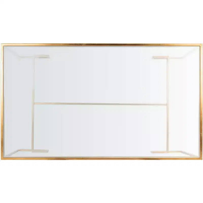 Artisan Iron Coffee Table with Glass Top - Gold, 41"W