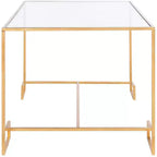 Artisan Iron Coffee Table with Glass Top - Gold, 41"W