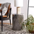 Round Aluminum Accent Table Stool - Silver, 13.5" x 18", 275 lb Capacity