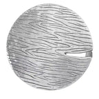 Round Aluminum Accent Table Stool - Silver, 13.5" x 18", 275 lb Capacity