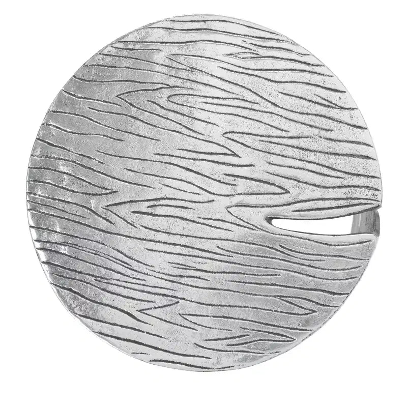 Round Aluminum Accent Table Stool - Silver, 13.5" x 18", 275 lb Capacity