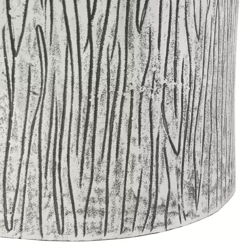 Round Aluminum Accent Table Stool - Silver, 13.5" x 18", 275 lb Capacity