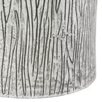 Round Aluminum Accent Table Stool - Silver, 13.5" x 18", 275 lb Capacity