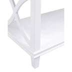 Coffee Table with Gray Top and White Frame - MDF, 47"W