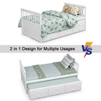 Twin Captain's Bed with Trundle and 3 Drawers for Kids - Solid Pine, Multiple Colors