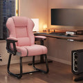 Fauteuil de direction ergonomique en cuir jaune à dossier haut
