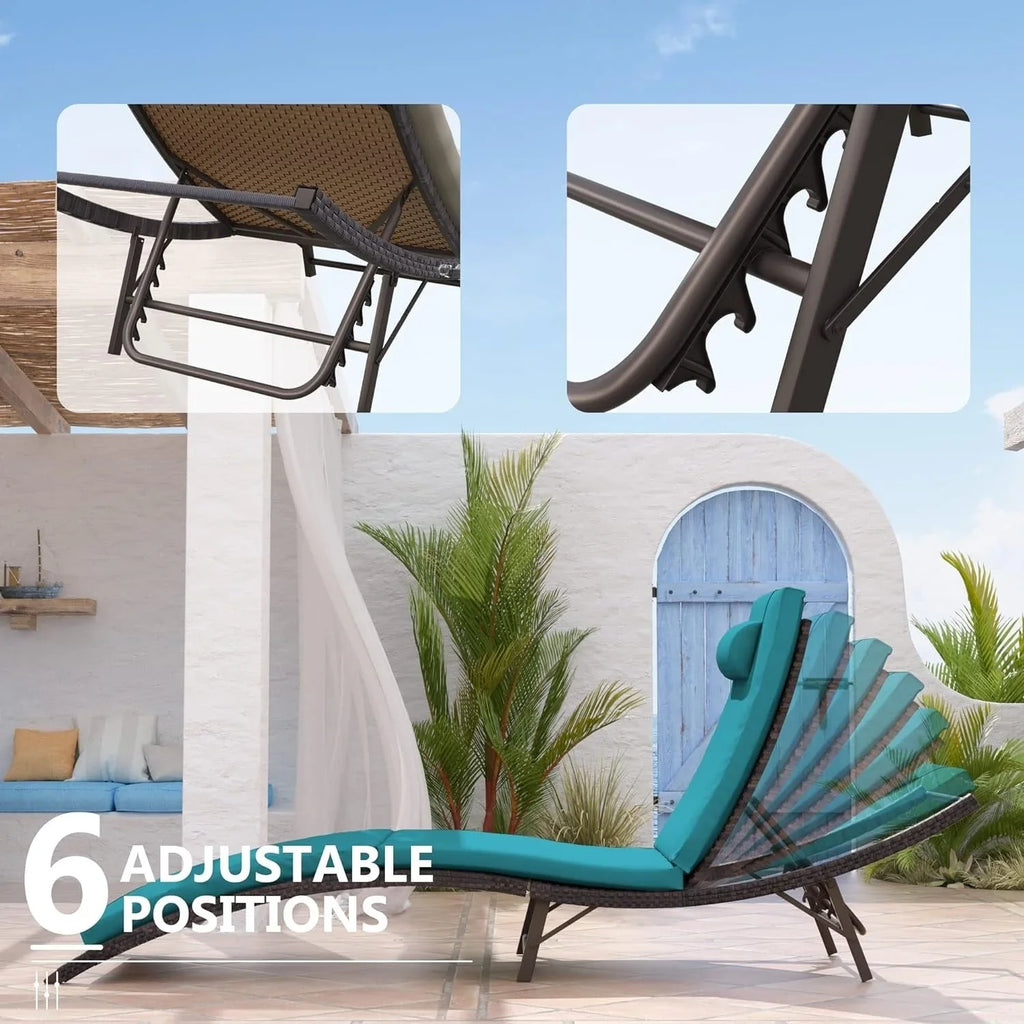Ensemble de 3 chaises longues d'extérieur Kullavik