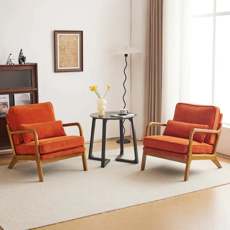Fauteuil d'appoint rembourré Mid-Century Modern