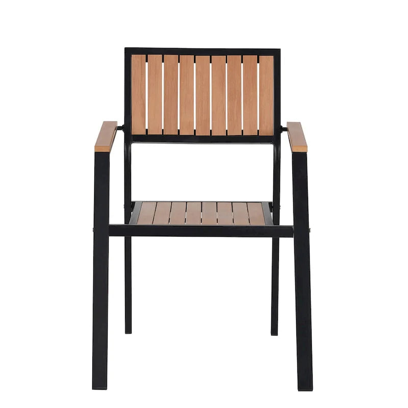 Ensemble de salle à manger d'extérieur extensible 7 pièces avec table extensible et 6 fauteuils