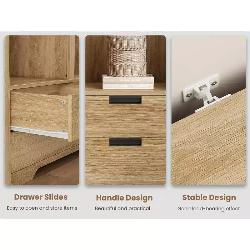 Bibliothèque haute de 72 po avec 4 tiroirs, étagère de rangement autoportante de style campagnard pour chambre à coucher, salon, bureau à domicile