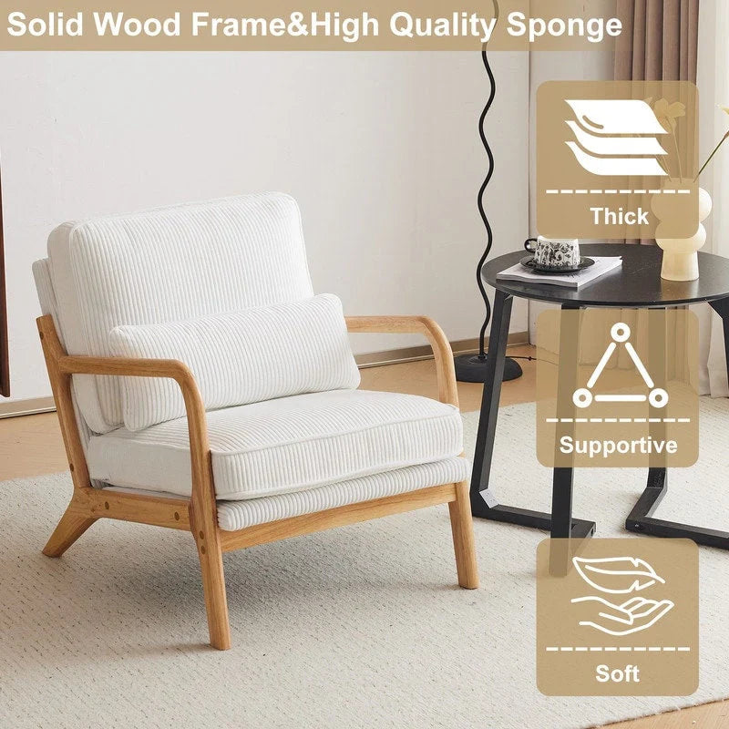 Fauteuil d'appoint rembourré Mid-Century Modern