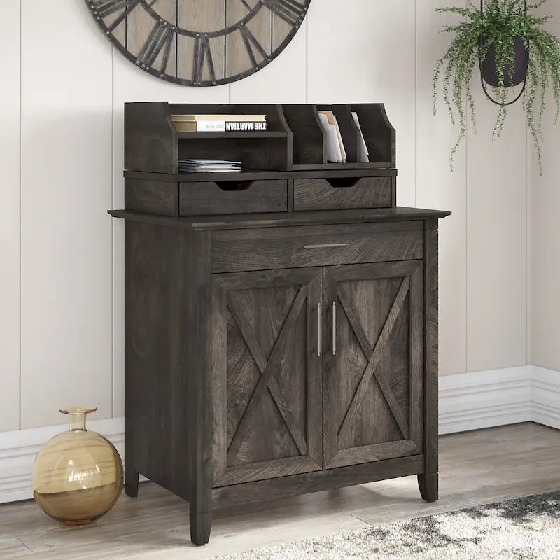Secrétaire Key West avec meuble de rangement Bush Furniture