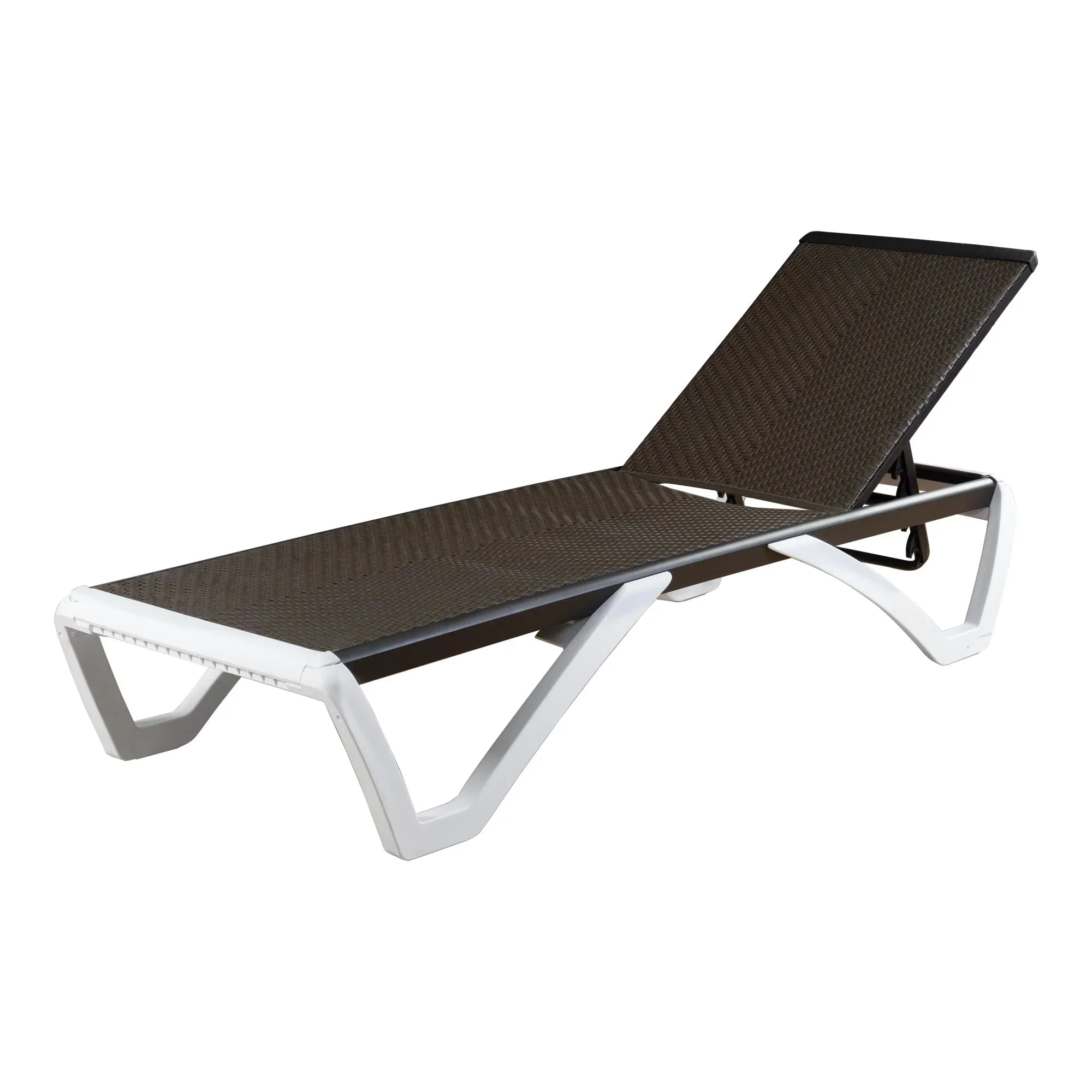 Kozyard Alan Chaise longue de patio inclinable et réglable, entièrement plate, en aluminium et résine de polypropylène