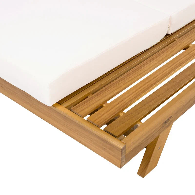 Christopher Knight Home - Ensemble de 2 chaises longues Michael en acacia pour l'extérieur