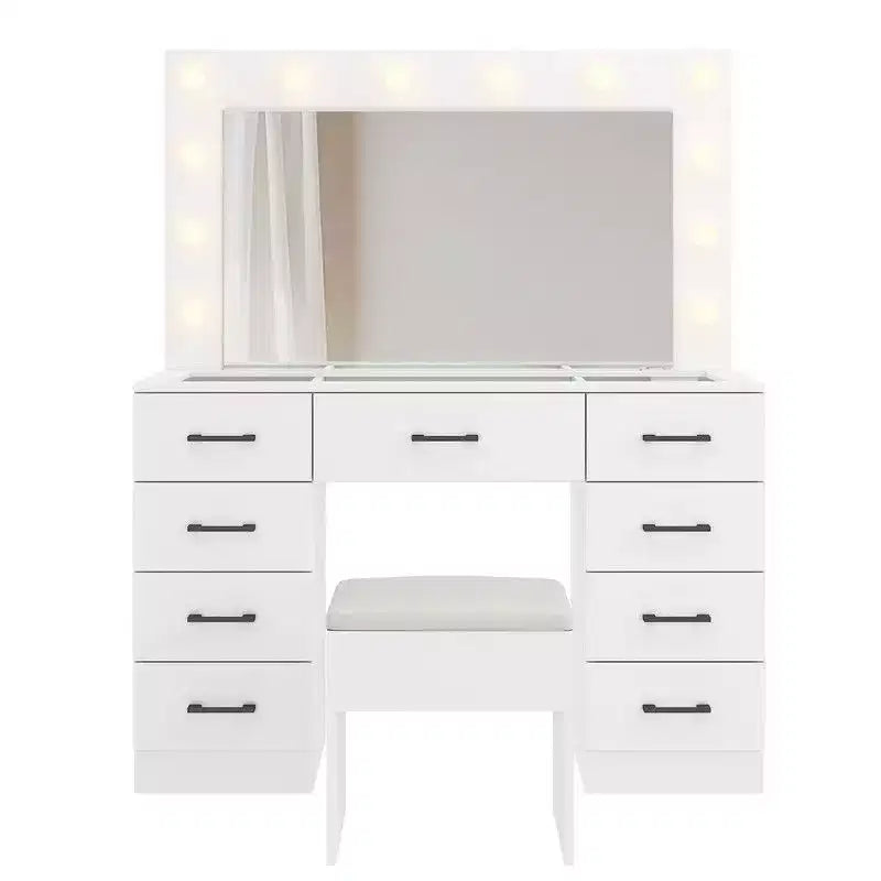 Ensemble de coiffeuse blanche
