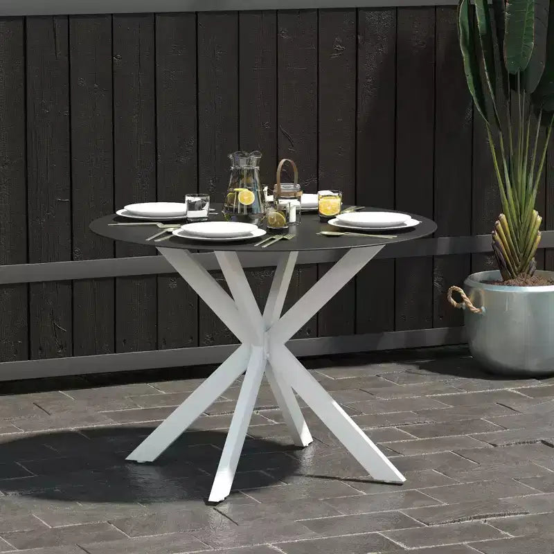 CosmoLiving by Cosmopolitan Circi Dining Table with Glass Top