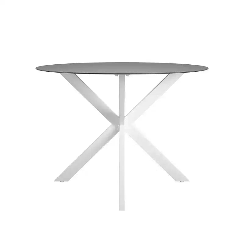 Table de salle à manger CosmoLiving by Cosmopolitan Circi avec plateau en verre