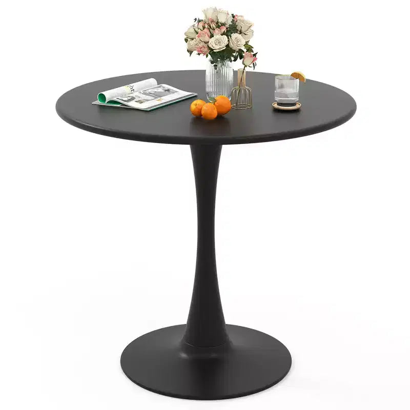 Costway 31.5 Round Dining Table with Anti-Slip PP Ring Modern Bistro Table for Dining Room