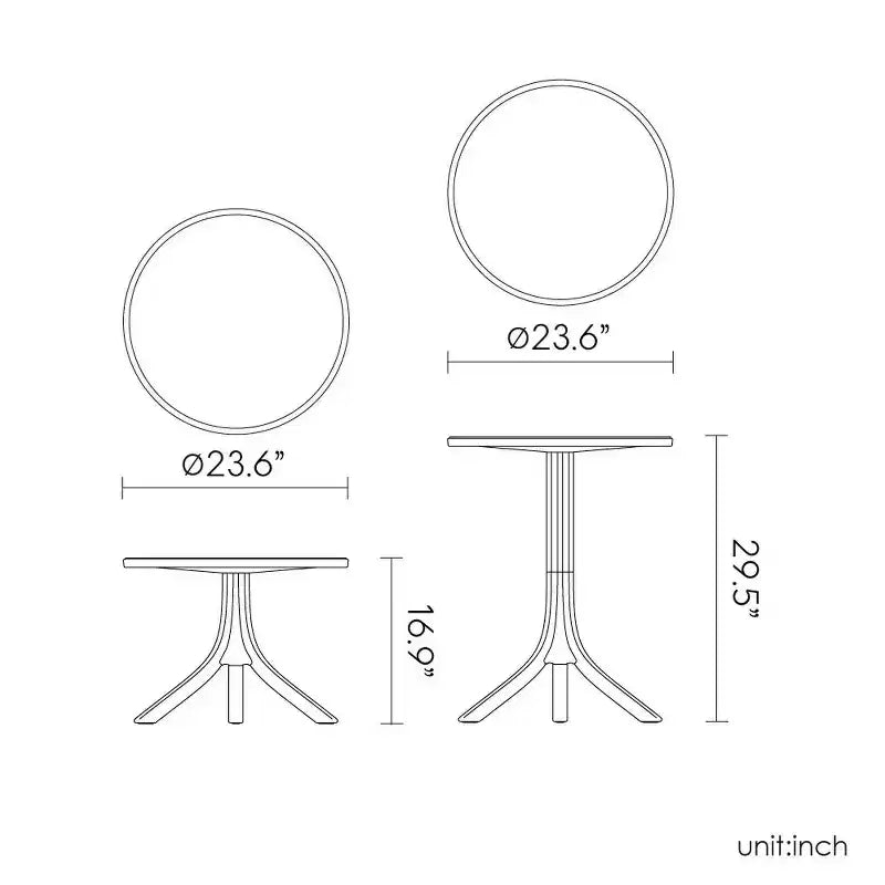 Table d'extérieur ronde 2-en-1 Lagoon Seattle