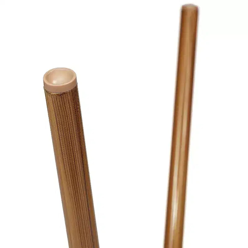 Table de style bistrot Massalia Emma & Oliver, de 80 cm, pour l'intérieur et l'extérieur, avec textilène, plateau en verre et cadre en métal finition bambou