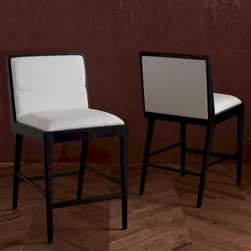 SAFAVIEH Couture Vonne Linen Counter Stool (Set of 2) - 19Wx22Dx36H