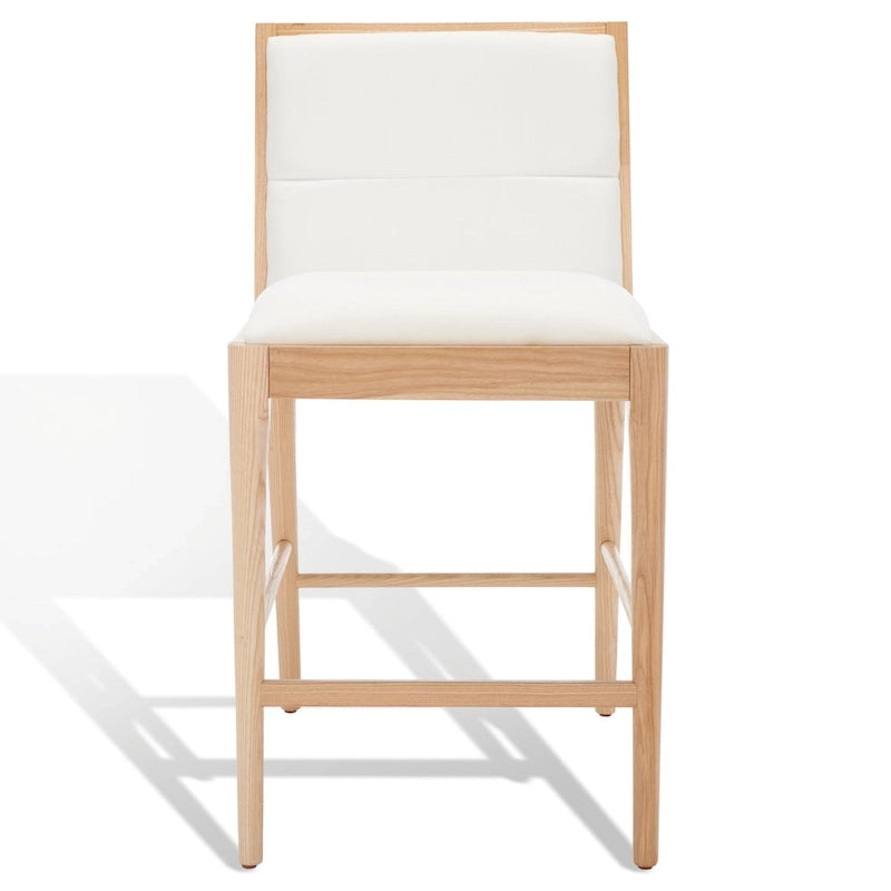 Tabouret de comptoir en lin Vonne SAFAVIEH Couture (Lot de 2) - 48x56x91cm