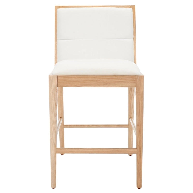Tabouret de comptoir en lin Vonne SAFAVIEH Couture (Lot de 2) - 48x56x91cm